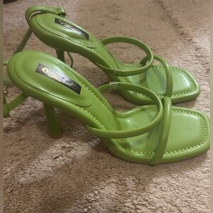 Brand new Green Strappy Heels